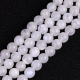 GEM-Inside Moonstone Gemstone Loose Beads Natural Energy Power Beads for Jewelry Making 6mm Round 15 Inches
