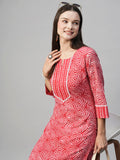 Anni Designer Women'S Cotton Blend Straight Floral Printed Kurta And Pant (Kaveri Pink-Sm_S_Pink_Small),Pink,S,,,