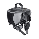 Lifeunion Adjustable Service Dog Supply Backpack Saddle Bag for Camping Hiking Training(Black,Large)