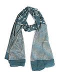 Gutthi WomenS Green Cotton Stoles | Scarf Lightweight & Comfortable For All Seasons, Size (100X180 Cm)