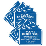 All Quality Classic Framed Please Do Not Flush Thank You Bathroom Etiquette Sign - 6 x 8 (Blue) 10 Pack