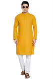 Divisive Men'S Sequince Embroidered Cotton Blend Only Kurta (Dkrt1_Xxxl_Yellow)
