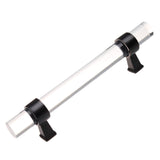 GlideRite 33/4inch Hole Center Clear Acrylic Pull Cabinet Hardware Handle, Pack of 10, Oil Rubbed Bronze, 471896ORB10