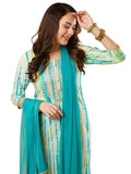 Gosriki Women'S Rayon Viscose Printed Straight Kurta With Pant & Dupatta (Tiedye Rama Green-Vks01-Gs_L_Green_Large),Green,,B0DSKS2LKM