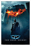 Trends International DC Comics Movie - The Dark Knight - Batman Logo on Fire One Sheet Wall Poster, 14.725 x 22.375, White Frame