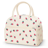 Coobiiya Lunch Bag for Women Men, Cute Corduroy Lunch Tote Bags Insulated Reusable LunchBox Large Capacity Cooler Bag for Work T