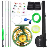 Sougayilang Standard Fly Fishing Combo Starter Kit, 5/6 Weight 9' Fly Rod with SuperPolymer Handle, Accessories, CNC Fly Reel, C