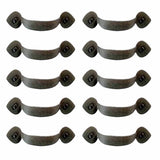 10 Cabinet Pull Black Wrought Iron Heart 3 1/2 Boring | Renovator's Supply
