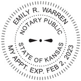 MaxMark Round Notary Pre-Inked Stamp for State of Kansas