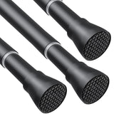 Tension Curtain Rod Black Tension Rod 28 To 48 Inch Spring Curtain Rod Non Slip Tension Rods 3pcs For Windows No Drilling Adjust