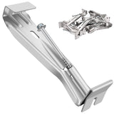 5 100 Pack Gutter Hangers, Heavy Duty Hidden Rain Gutter Brackets Fastener with Pre-Inserted Screw, Aluminum Gutter Brackets for