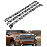 HECASA Grille Insert 3Pcs Compatible with 2020-2023 GMC Sierra 2500/3500 HD AT4 and SLT Models Mesh Grill Overlay Trim ABS Plast