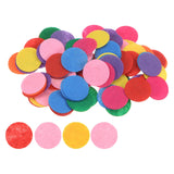 HARFINGTON 200pcs Round Felt Circles, 25mm 1 Pre Cut Felt Craft Pads, Mixed Color
