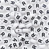 GMMA Letter Beads for Bracelets Making - 200 Pcs 4x7mm Alphabet Beads for Jewelry Making - Acrylic Heart Beads for Crafts - Frie