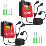 Dreyoo 2 Pack 120/230V Single Phase On/0ff switch, 120V 2HP Router Table Switch with Large Stop Sign Paddle Easy Contact for Fas
