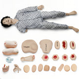PreAsion Trauma Nursing Manikin , Patient Care Medical Manikin for Training-5.74ft CPR Full Body with 30+ Skills: Wound Care,Cat