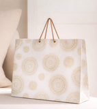 KOSY Paper Gift Bag for Gifting and Return Gifts Large Designer Printed Paper Carry Bag Gold Mandala Design for Chocolates Jewel