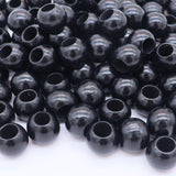 155pcs 20mm Large Black Wooden Beads for Craft(Hole:9mm)