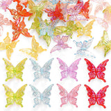 40Pcs Butterfly Acrylic Beads Bead Bracelet Making Kit, Colorful Butterflies Bead Charms for Bracelets, Bulk Spacer Beads for Je