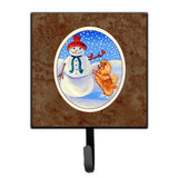 Caroline'S Treasures Pomeranian Winter Snowman Leash Or Key Holder 7151Sh4, Small, Multicolor