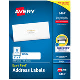 Avery Easy Peel Printable Address Labels with Sure Feed, 1 x 4, White, 2,000 Blank Mailing Labels (08461)