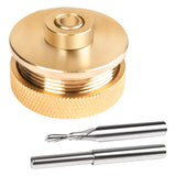 71333 Router Bits Solid Brass Inlay Kit for 1/4 Templates for High RPM Routing, Includes 1/8 Carbide Router Bit/Cutter + 1/4 Sha