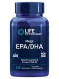 Life Extension Mega EPA/DHA, Omega-3 Fatty acids, Heart & Brain Health, Non-GMO, Gluten-Free, 120 softgels
