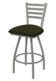 XL 410 Jackie 36 Swivel Extra Tall Bar Stool with Anodized Nickel Finish and Canter Pine Seat