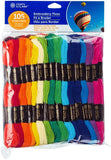 J. P. Coats Coats & Clark 6Strand Embroidery Floss Jumbo Pack 105/PkgRainbow, White