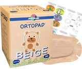 Ortopad Bamboo Beige Eye Patches, 50/Box (Regular Size, 3+ yrs), Stickers Included