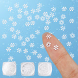 300pcs Mini Metal Snowflakes for Crafts, 0.2in/5mm Tiny Snow Flake Ornaments Small Christmas Craft Embellishments Charm for DIY