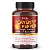 Cayenne Pepper, with Ginger, Turmeric, Cinnamon, Black Pepper - Digestion Support (150-day Supply)-New Condition