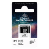 PHOENIX Professional Watercolor Paint - Single Watercolor Half Pan - Lamp Black 793