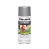 RustOleum 7213830 Stops Rust Hammered Spray Paint, 12 Oz, Silver, 12 Ounce (Pack of 1)