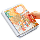 GLUN Transparent Textured Plastic Frozen Book Cover, Pack of 10 Sheets, Protective Thick SelfAdhesive Sticky Transparent Cover