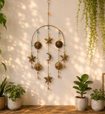 Duli Metal Wall Hanging Galactic Symphony: Sun, Moon, And Stars Wall Art, Wall Hanging, Walldecor, Room Decor, Garden Decor (Sun