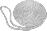 Taylor Made Products Premium Double Braided Nylon Dock Line, 25, 3/8, White
