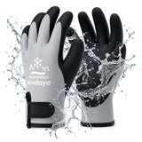 Sindayo 100% Waterproof Winter Work Gloves for Men & Women, Thermal Insulated Cold Weather Freezer Gloves with Anti-Slip Grip (G