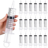 Geiserailie 20 Pcs Large Syringes Bulk Individual Sealed Plastic Garden Syringe to Use Clean for Liquid Lip Gloss Paint Oil Meas
