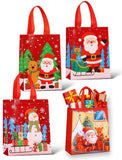 TOOYEP 10 piece Christmas theme Reusable Hand Carry Bags, DIY Canvas Colouring Kids Party Bags, Xmas Theme Party Favour, Gifting