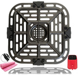 HEISENLIN 2QT Square Air Fryer Grill Crisper Plate Tray for Instants Vortex Mini Air Fryer Oven, Upgraded Nonstick Air Fryer Gri