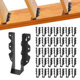 36 Pcs 2x 8 Joist Hanger,Q235B Steel Face Mount Joist Hangers,Black Powder Coated Hurricane Ties for Rafter, Rafter Brackets for