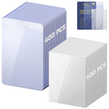 DEDC 800 Bulk Pack Card Sleeves-400 Semi Rigid Card Holder & 400 Penny Sleeves for Trading Cards, Rigid Card Sleeves and Thick C