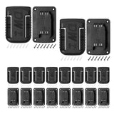 20pas Tool Holders and Battery Holder for Dewalt 20v Wall Mount Hanger Battery Drill Tool Storage Shelf for Milwaukee M18 (Black