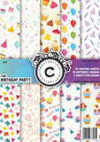 Craftastique The Birthday Party Scrapbooking Paper Pack (Multicolour, 20 Sheets, 220 Gsm, A4)