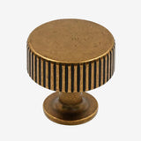 9BUILD 10 Pack Kitchen Cabinet Knobs Antique Brass, Retro Round Drawer Pulls for Bathroom Dresser and Hardware