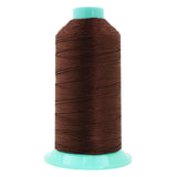 Mandala Crafts Size 346 210D T350 Bonded Nylon Thread - Dark Brown 415 YDs Tex 350 Heavy Duty Sewing Threads for Leather, Jeans,