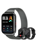 Smart Watches for Women Men (Answer/Make Calls, 3 Bands), 1.85 Fitness Tracker Watch for iPhone/Android Phones with Heart Rate M