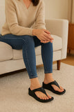 Ortho Joy Eva Slipper For Women || Waterproof & Everyday Flip Flops For Ladies || Slippers With Cushion Foot Bed || Anti-Slip Sole || Sweat Free,Black,5,B0DS5KGKCP