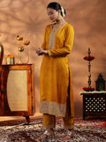 Libas Women'S Silk Blend Kurta Sets (48960O_Mustard_M)
